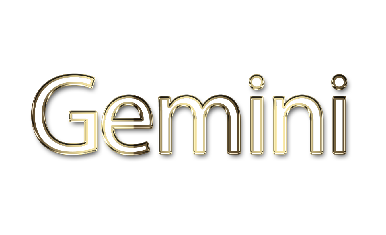 Gemini png, word Gemini png, Gemini word png, Gemini text png, Gemini letters png, Gemini word art typography PNG images, transparent png